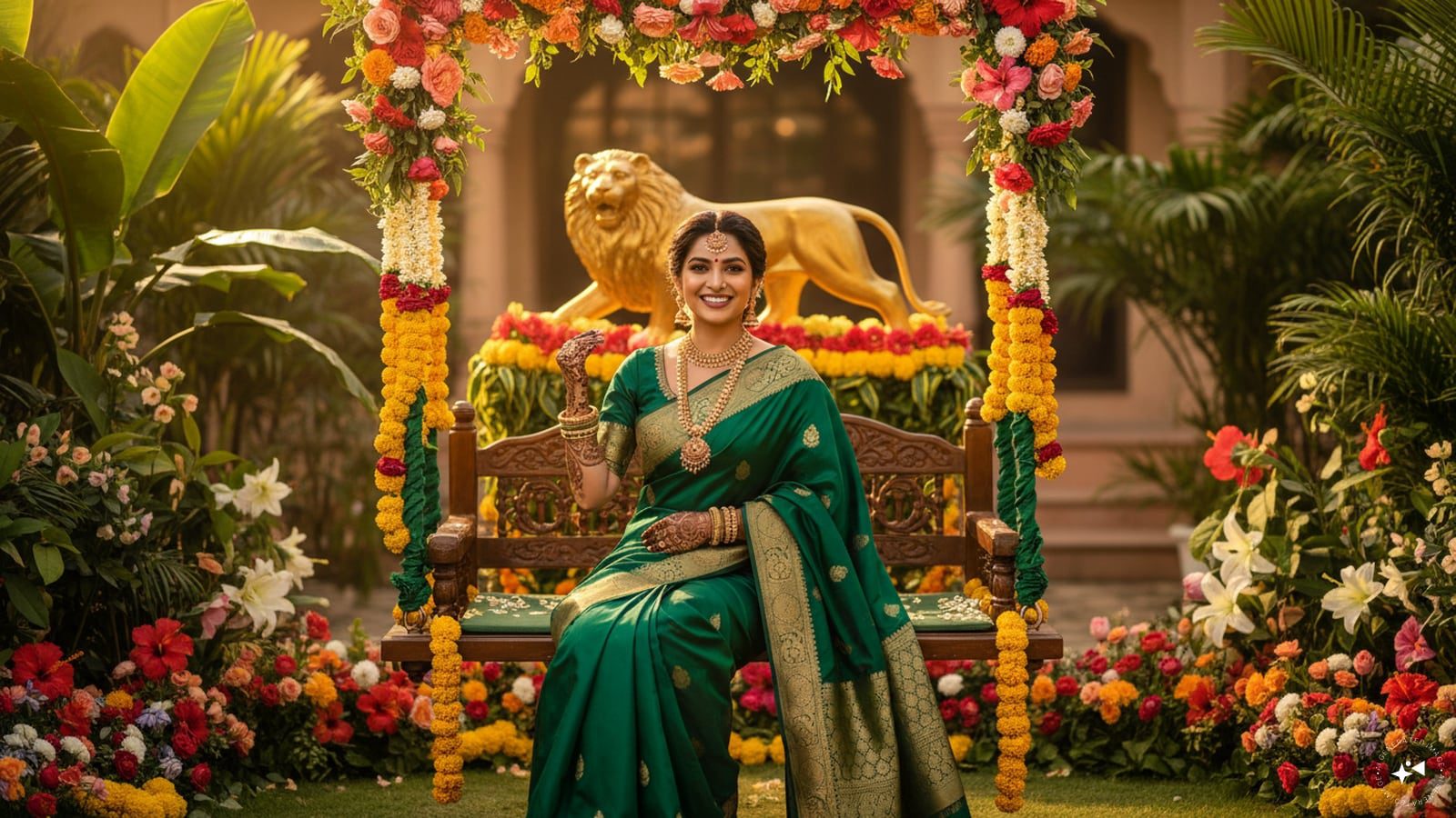 Leo may enjoy a boost in confidence and positive energy this Hariyali Teej. Focusing on love, gratitude and genuine connections could make the festival especially rewarding for the fiery sign. (AI photo) Leo may enjoy a boost in confidence and positive energy this Hariyali Teej. Focusing on love, gratitude and genuine connections could make the festival especially rewarding for the fiery sign. (AI photo)