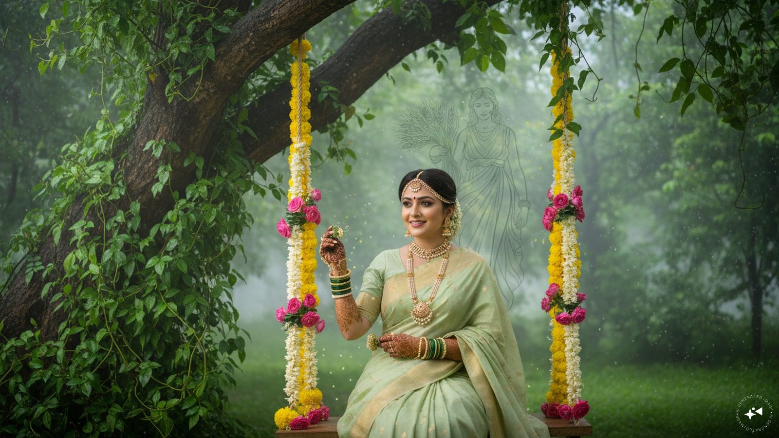 Love and harmony could take centre stage for Libra this Hariyali Teej. Astrology suggests a favourable time to strengthen partnerships, resolve differences and embrace meaningful emotional connections. (AI photo) Love and harmony could take centre stage for Libra this Hariyali Teej. Astrology suggests a favourable time to strengthen partnerships, resolve differences and embrace meaningful emotional connections. (AI photo)