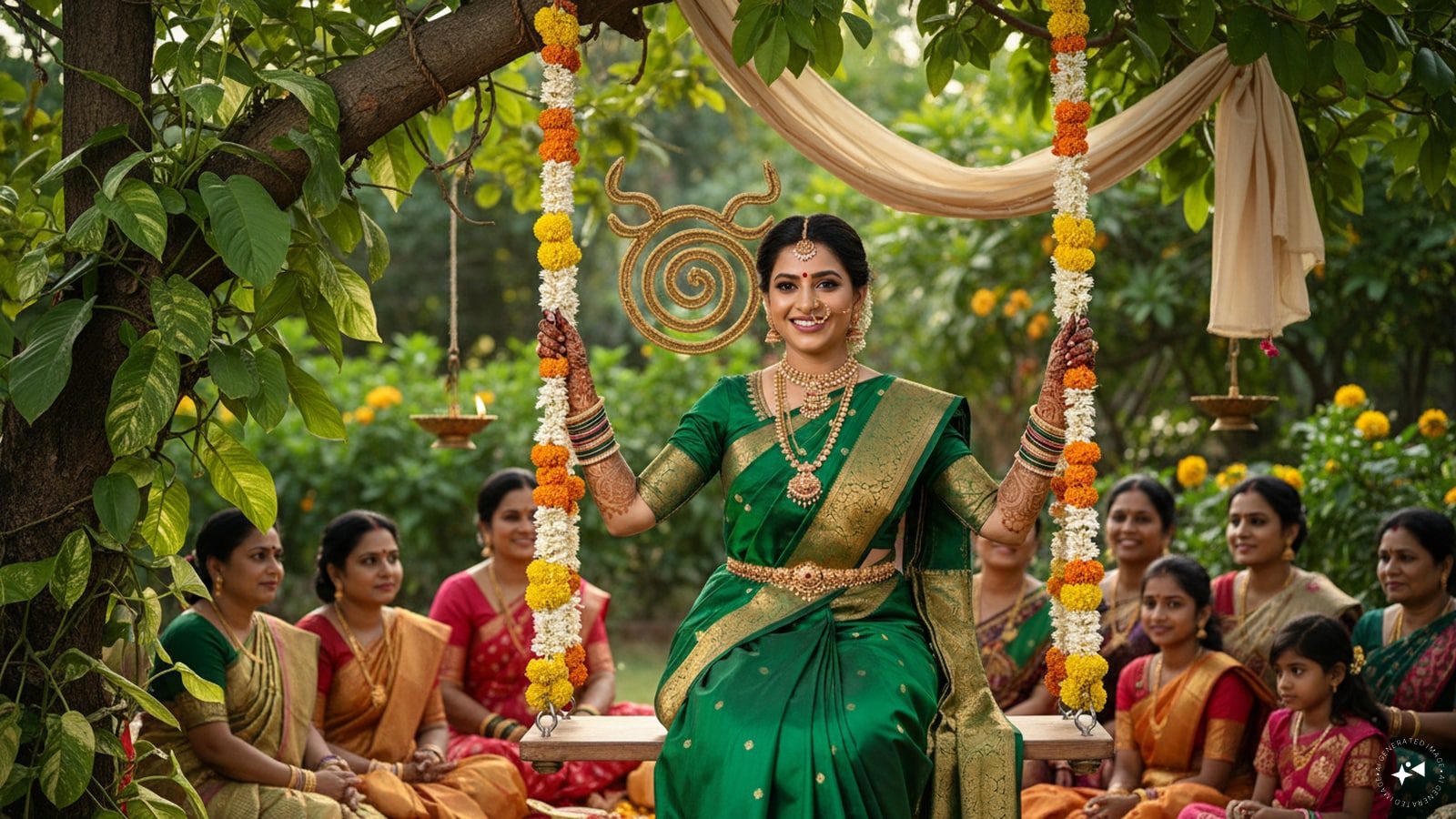 Taurus may find Hariyali Teej favourable for love, stability and family bonds. Astrology suggests a good time to nurture relationships, appreciate loved ones and focus on emotional security. (AI photo) Taurus may find Hariyali Teej favourable for love, stability and family bonds. Astrology suggests a good time to nurture relationships, appreciate loved ones and focus on emotional security. (AI photo)