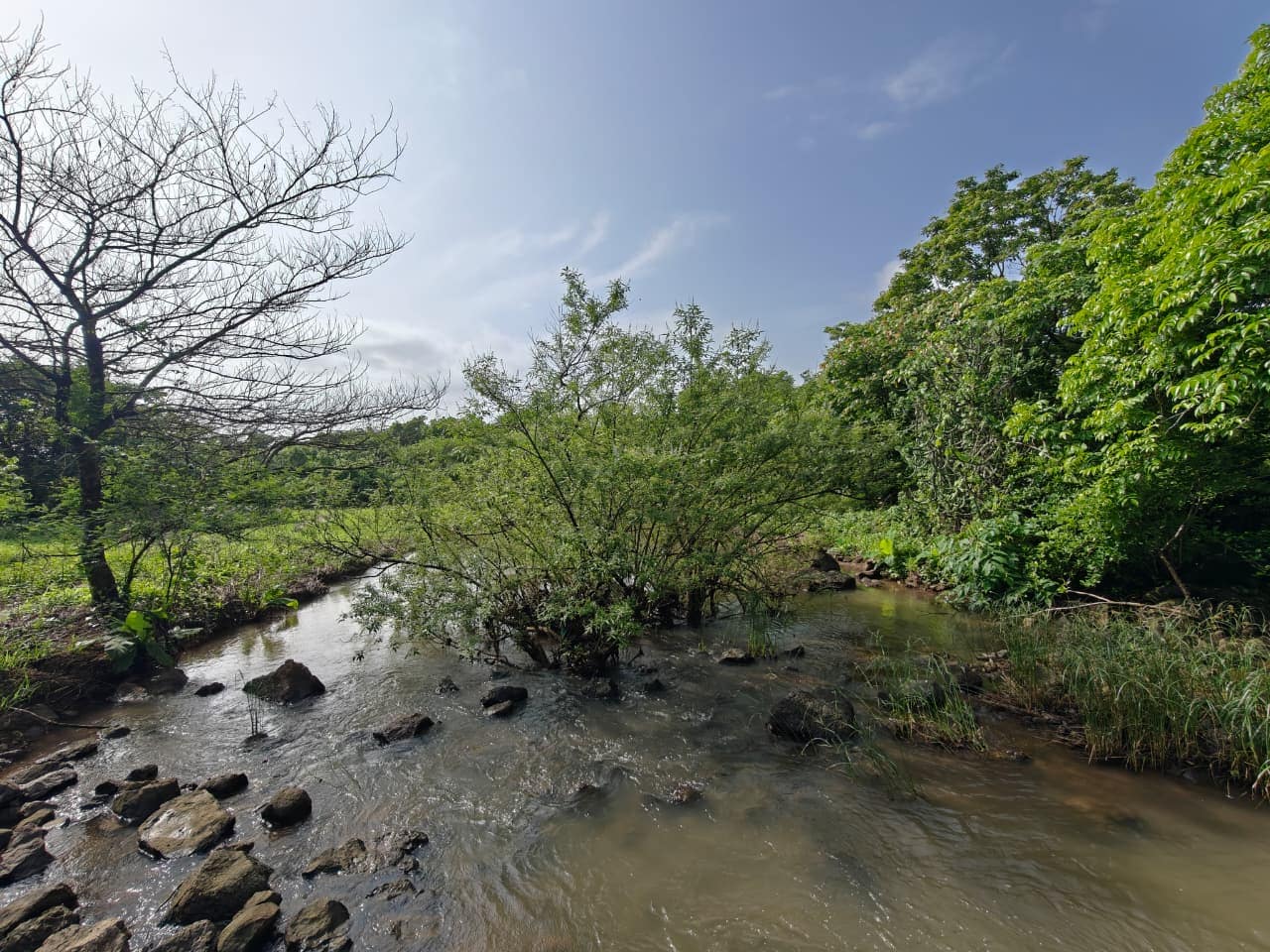 Rainwater and rugged rock faces create one of the dramatic sights along the Kharghar Hills trails.